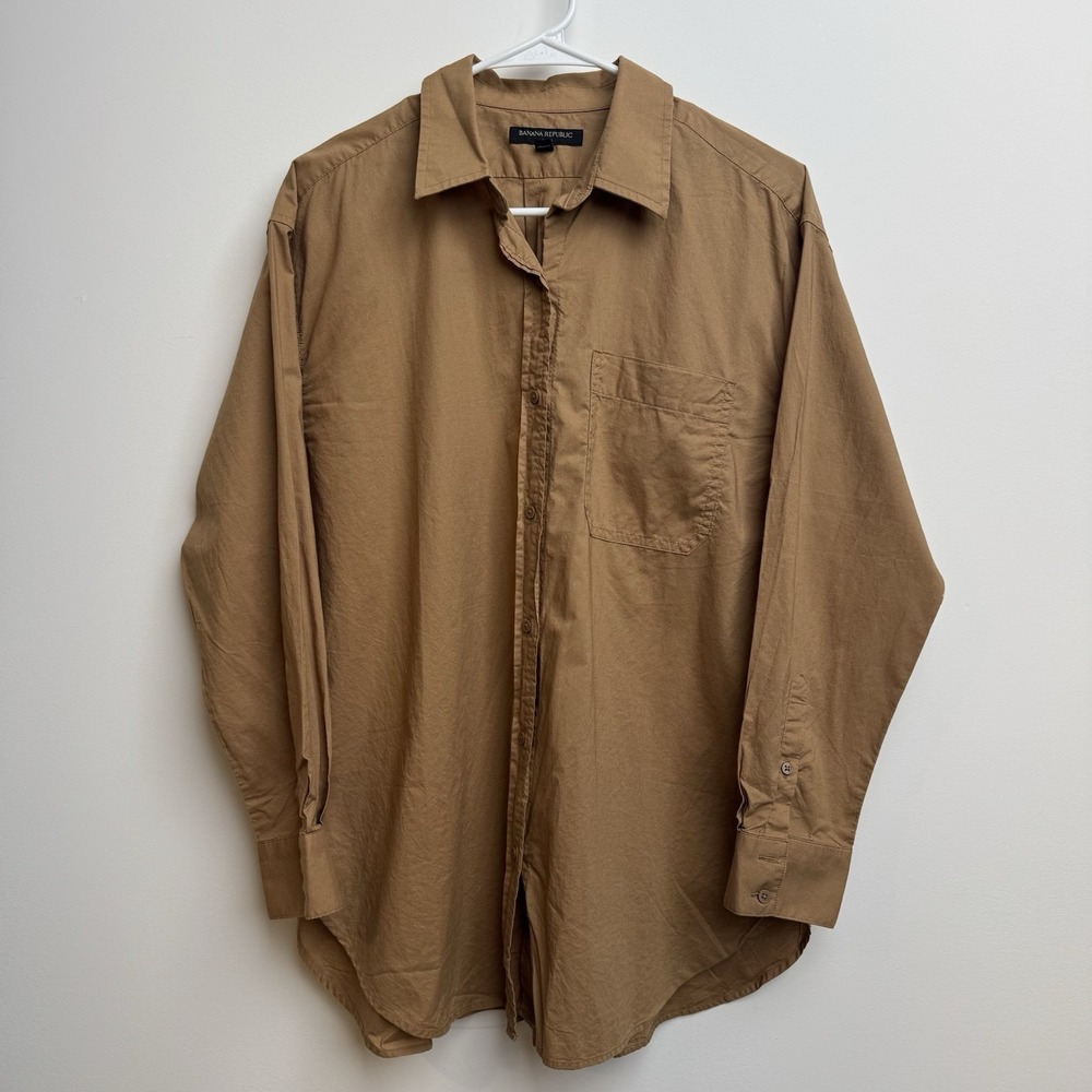Banana Republic Mens Size Small Standard Fit Brown Button-Down Shirt Luxury